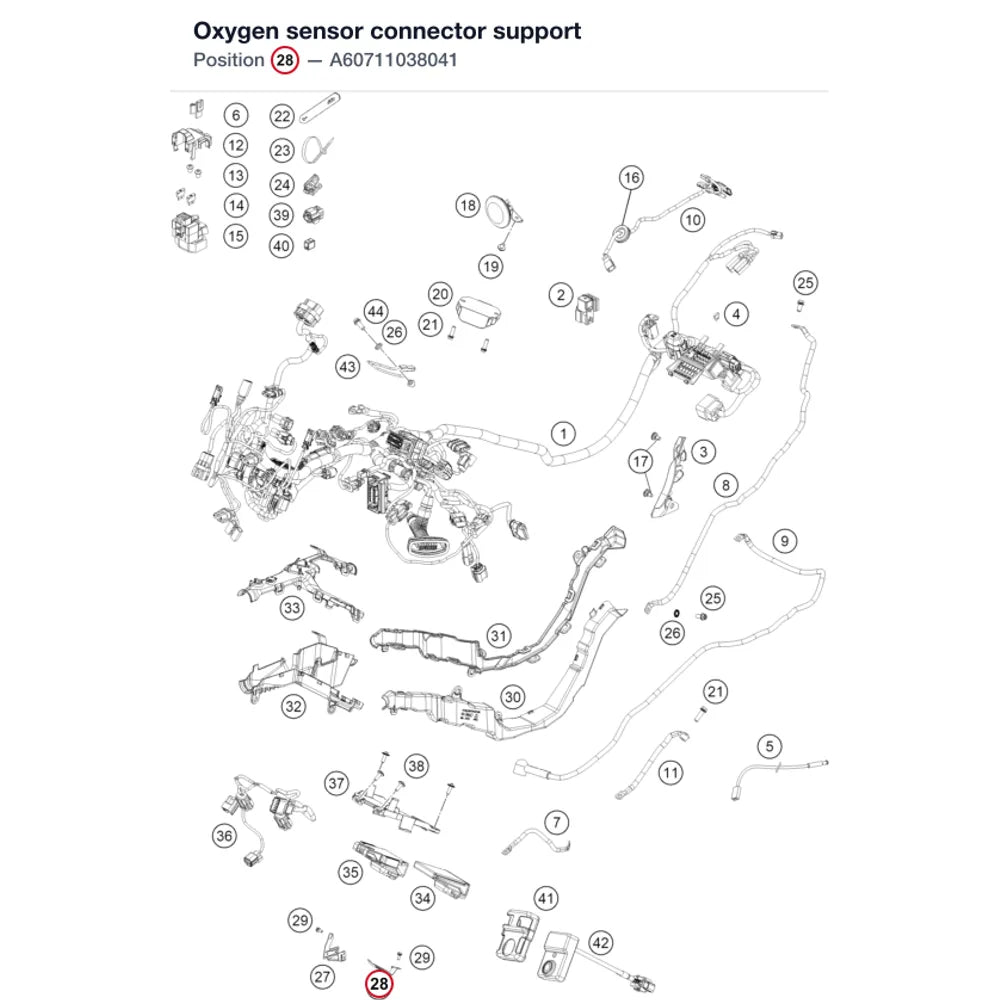 Oxygen sensor connector support