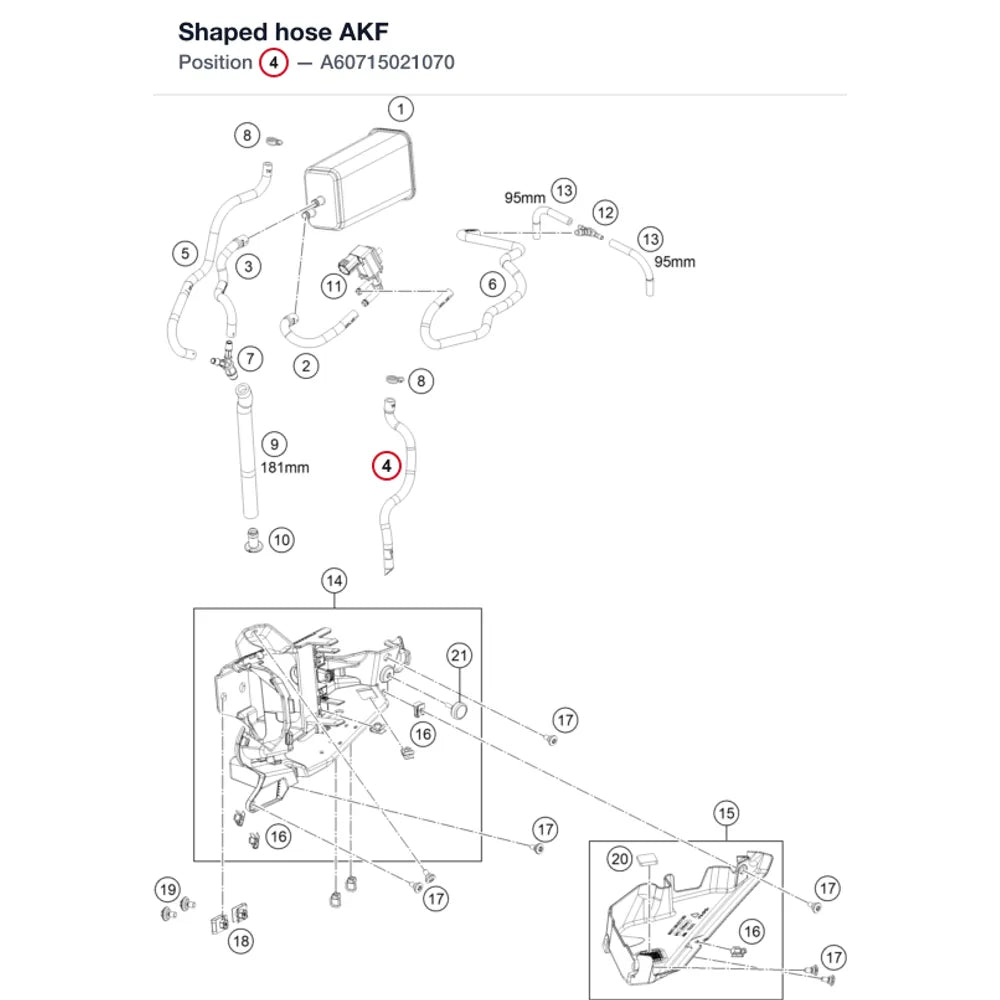 Shaped hose AKF