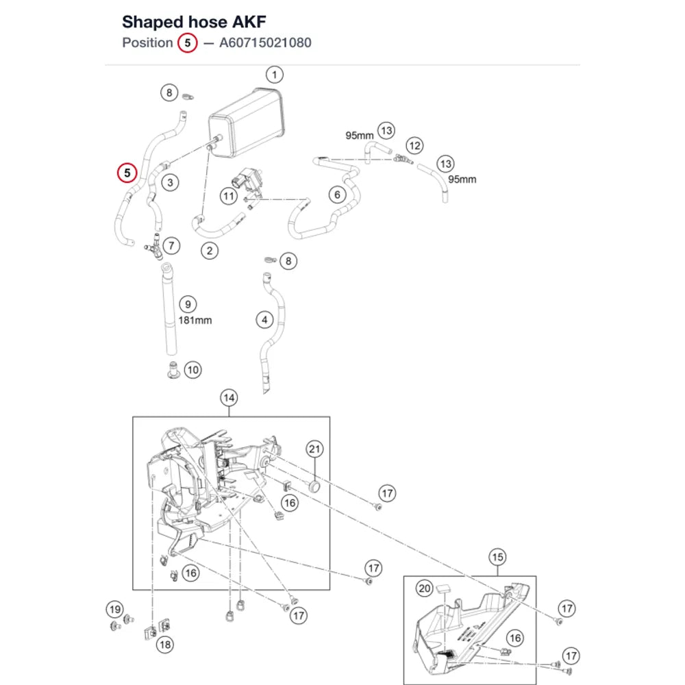 Shaped hose AKF