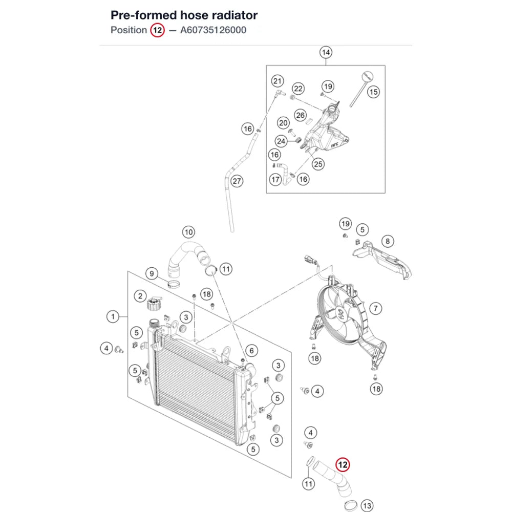 Pre-formed hose radiator
