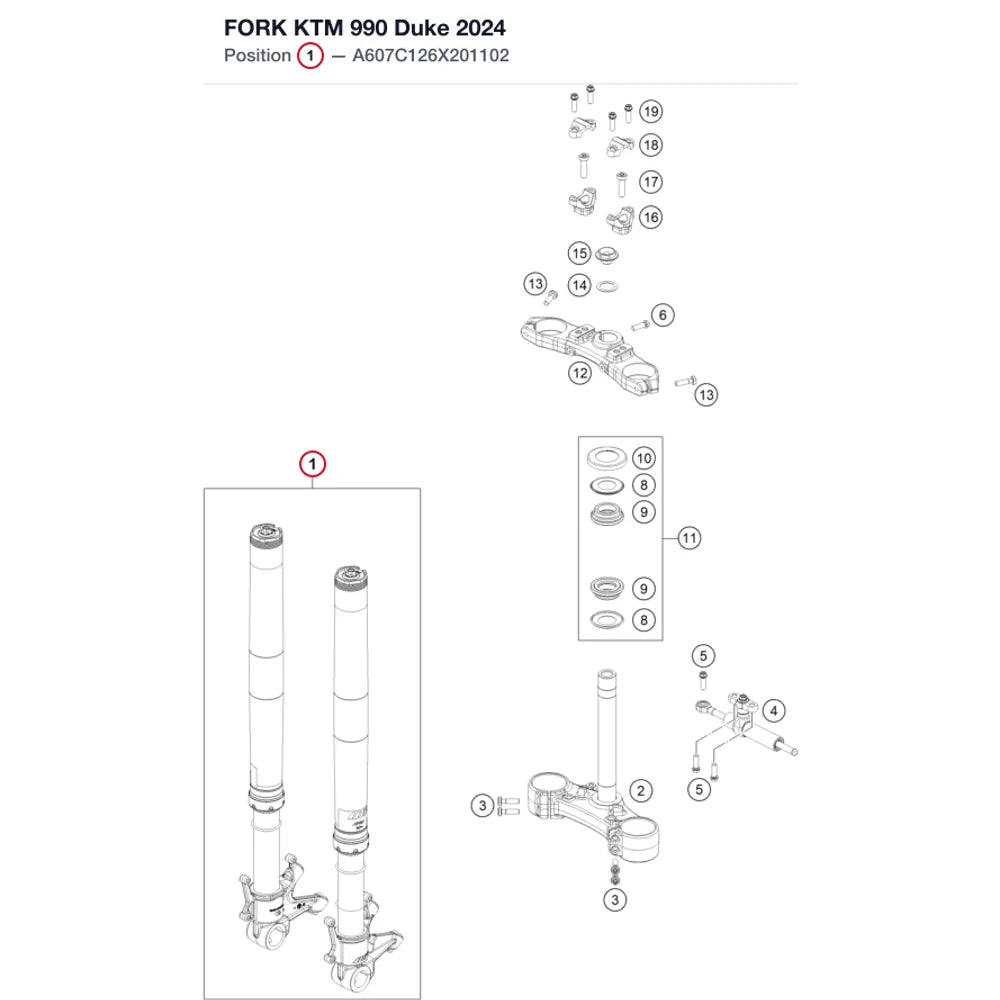 FORK KTM 990 Duke 2024
