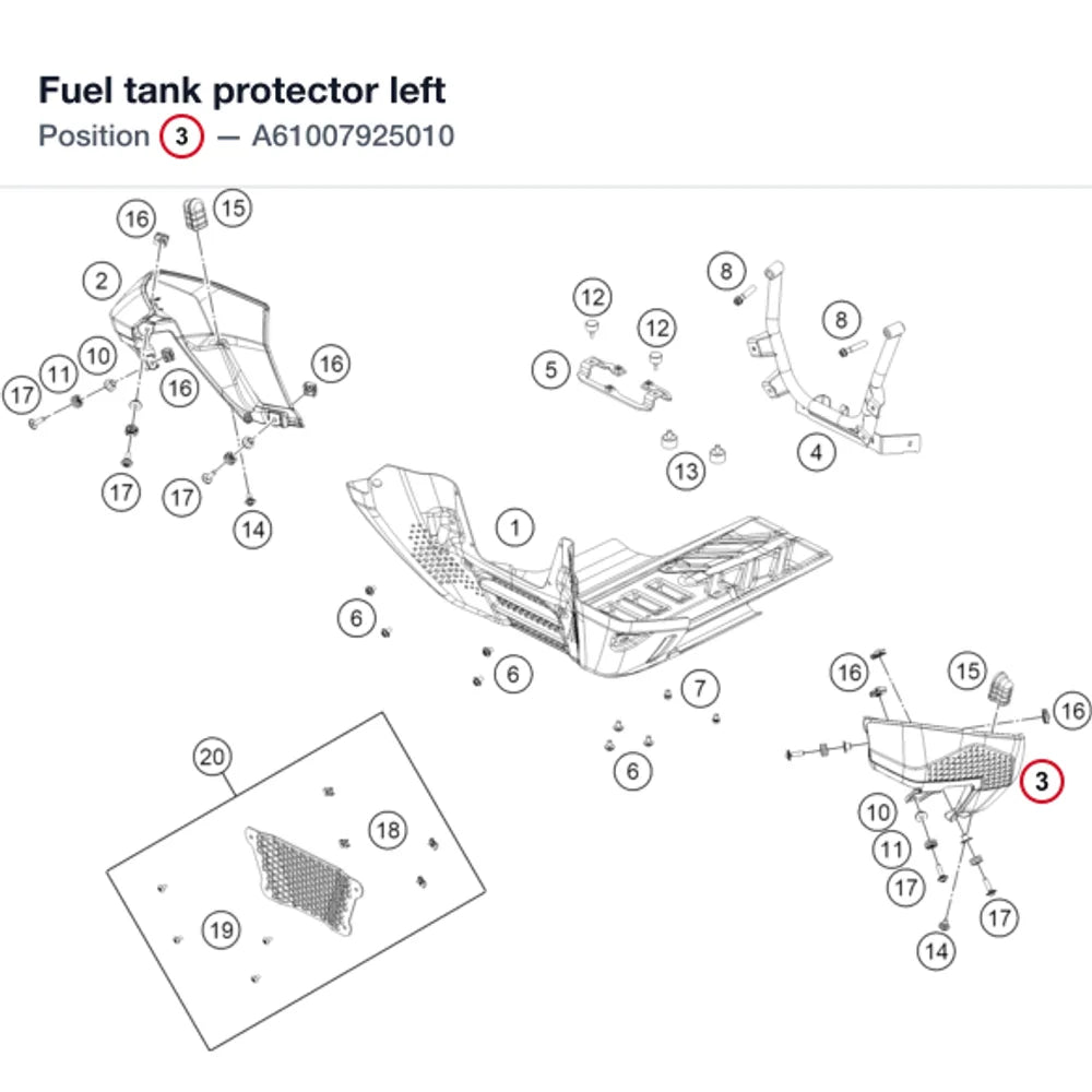 Fuel tank protector left