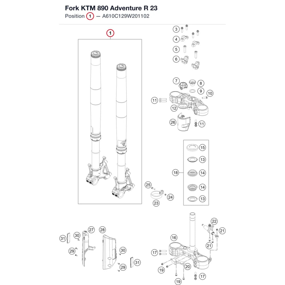 Fork KTM 890 Adventure R 23