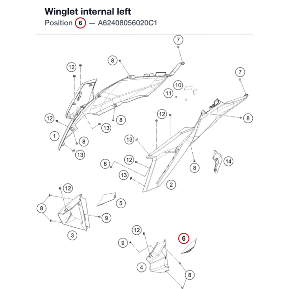 Winglet internal left