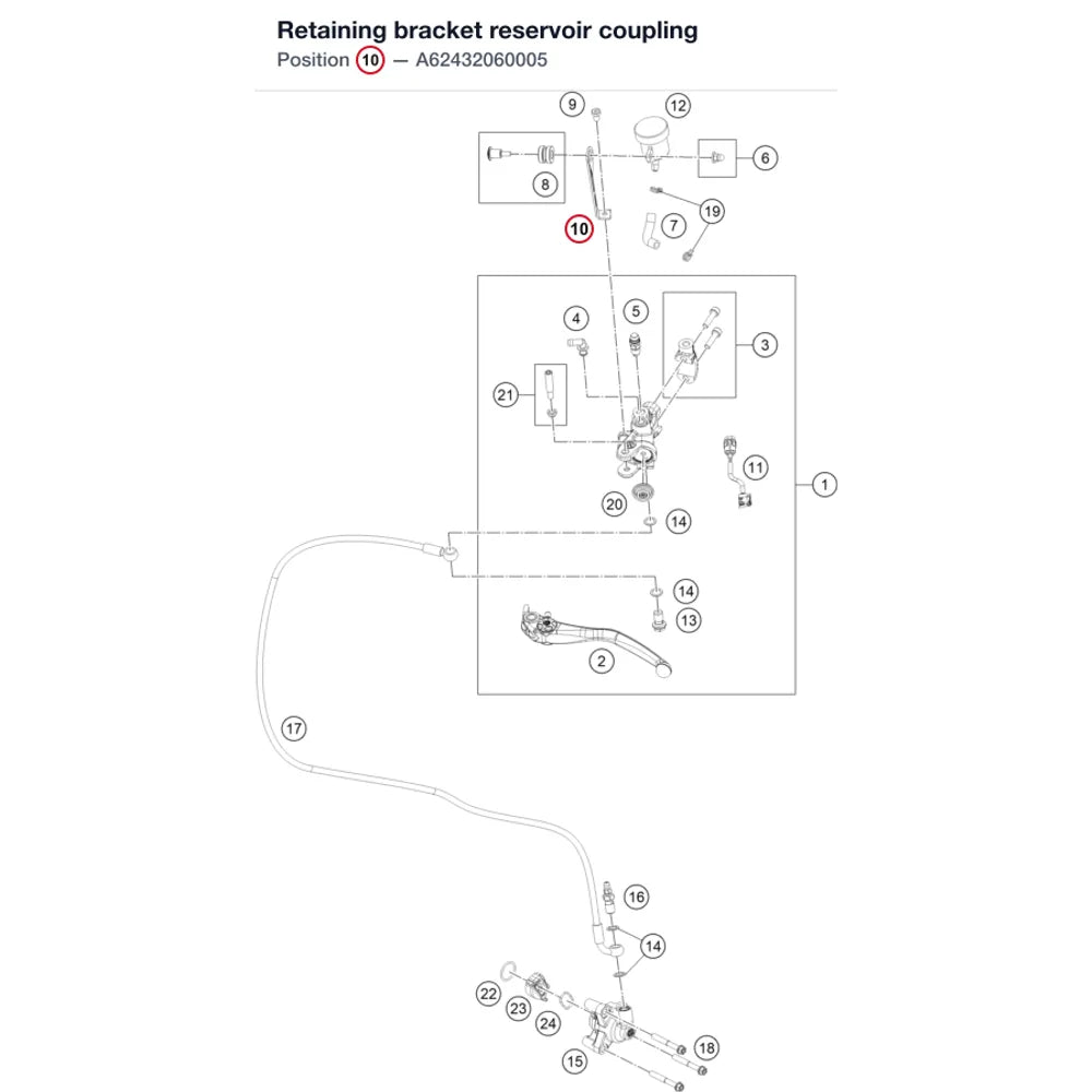 Retaining bracket reservoir coupling