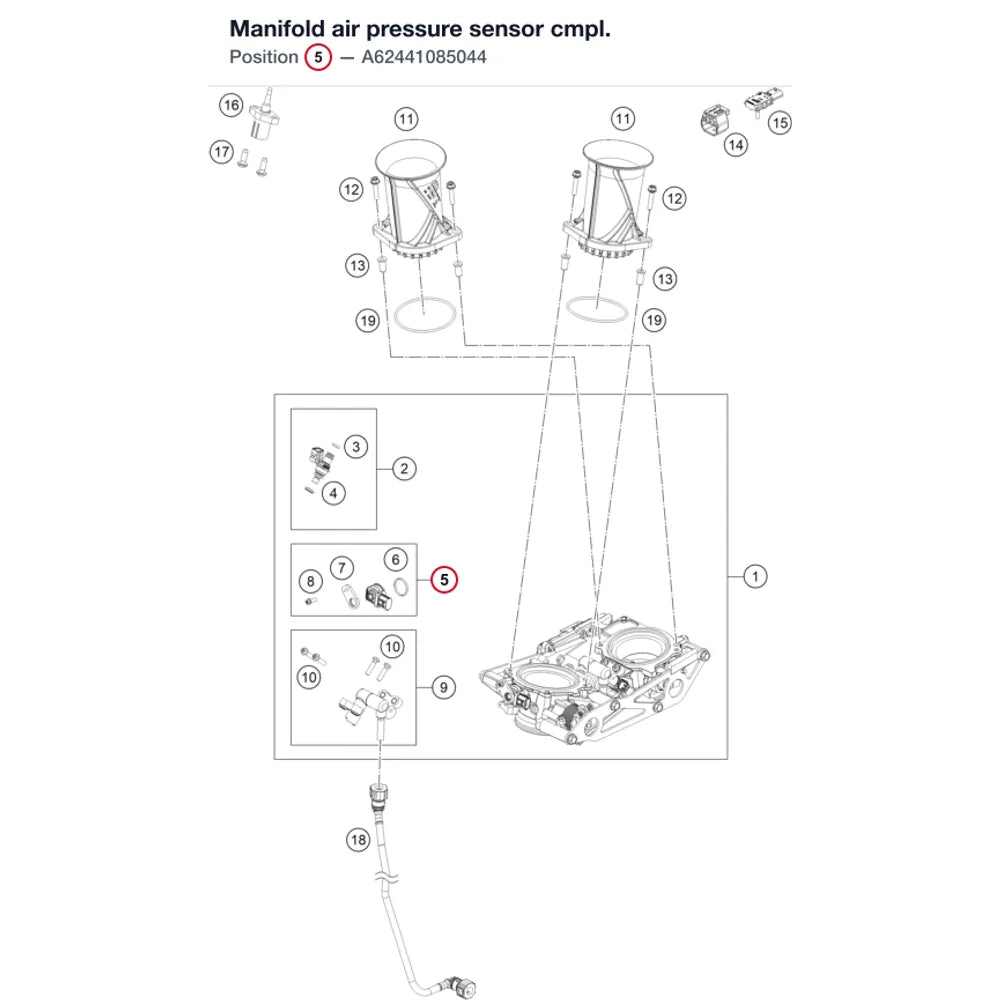 Manifold air pressure sensor cmpl.