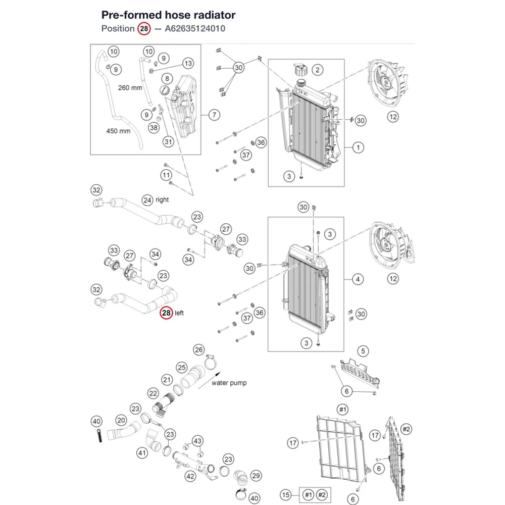 Pre-formed hose radiator