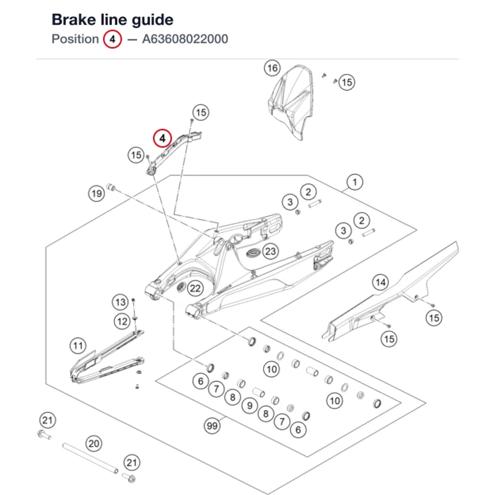 Brake line guide
