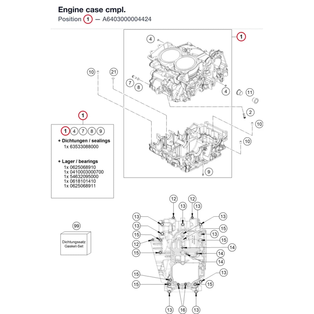 Engine case cmpl.