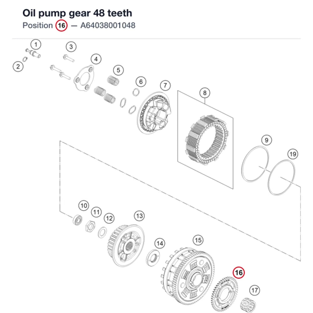 Oil pump gear 48 teeth