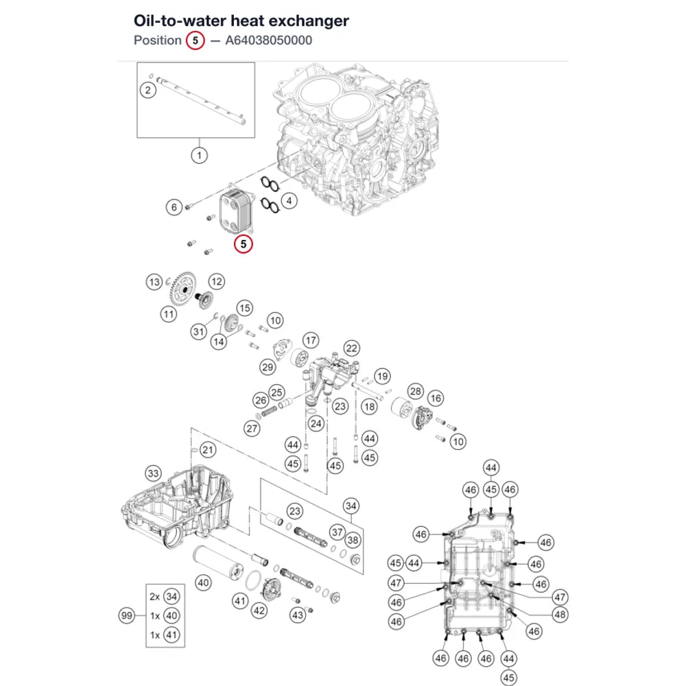 Oil-to-water heat exchanger