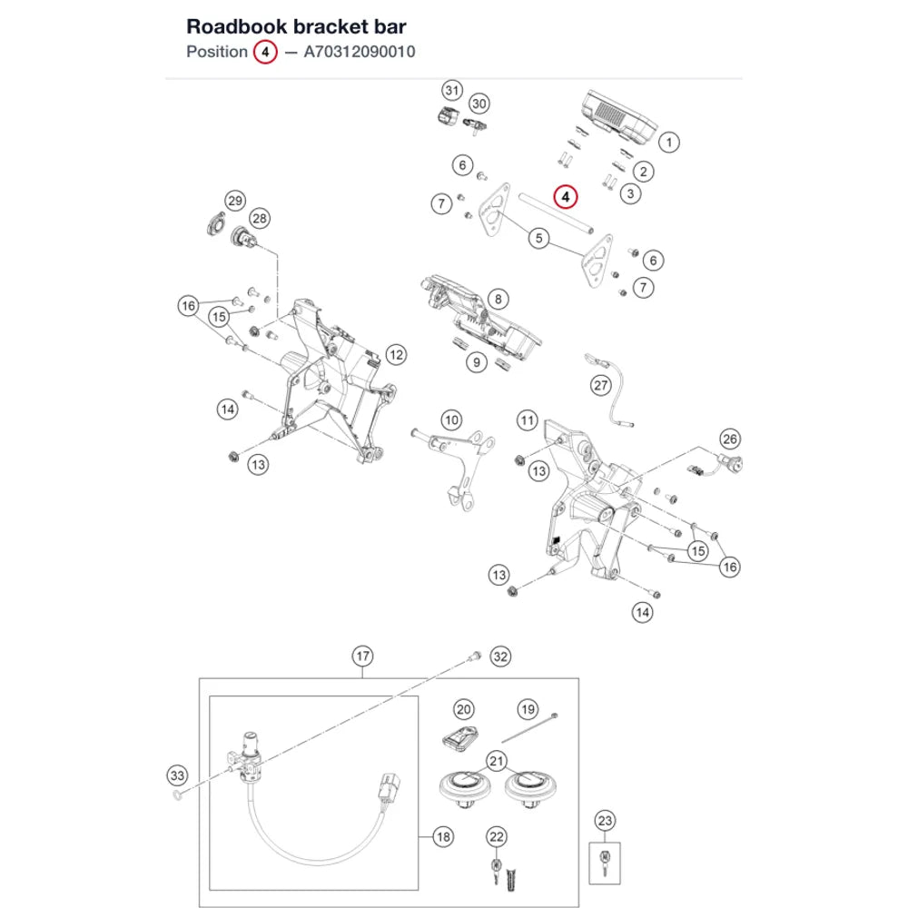 Roadbook bracket bar
