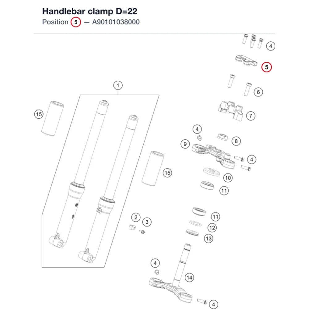 Handlebar clamp D=22