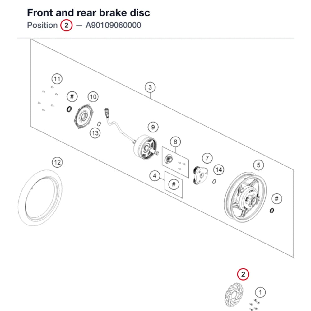 Front and rear brake disc