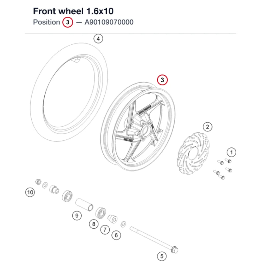 Front wheel 1.6x10