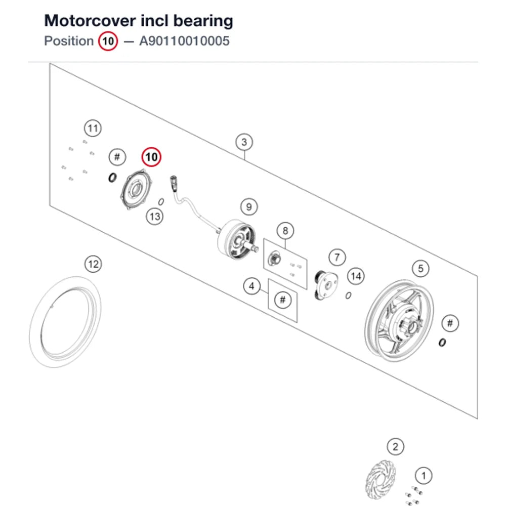 Motorcover incl bearing