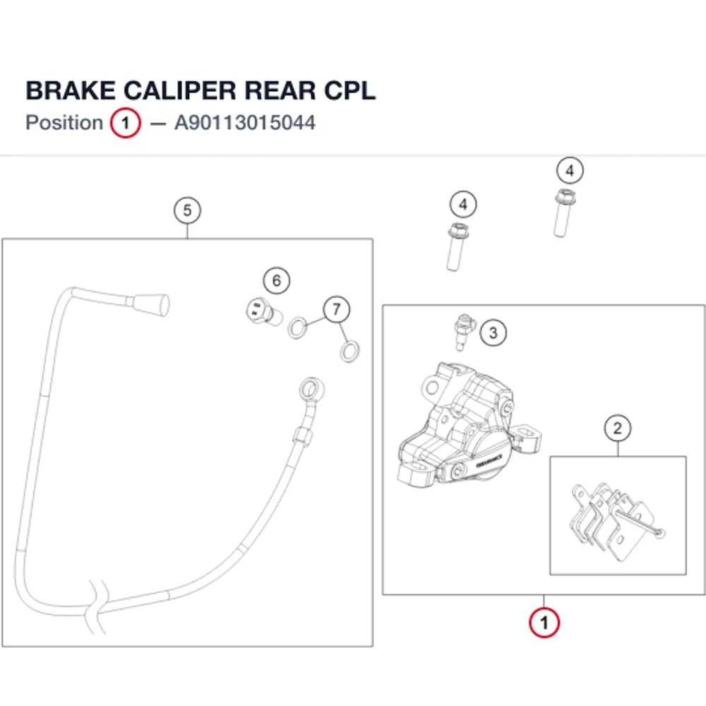 BRAKE CALIPER REAR CPL