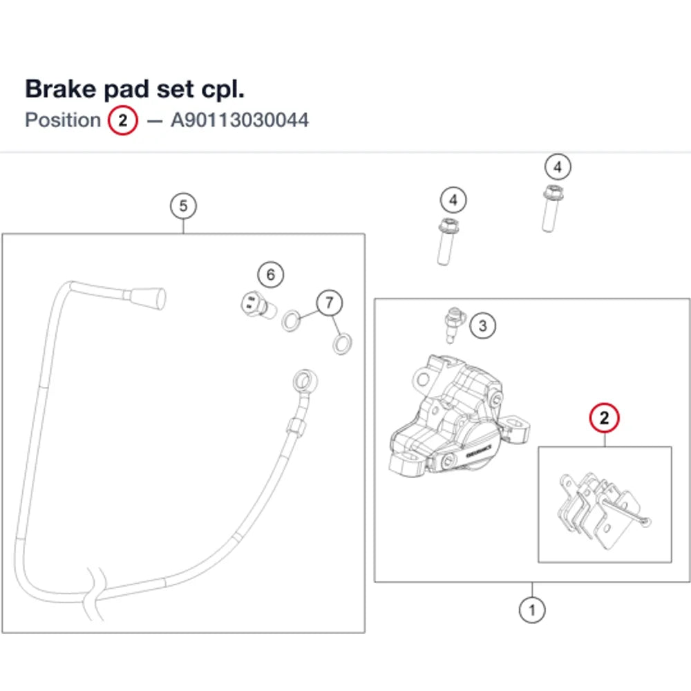 Brake pad set cpl.