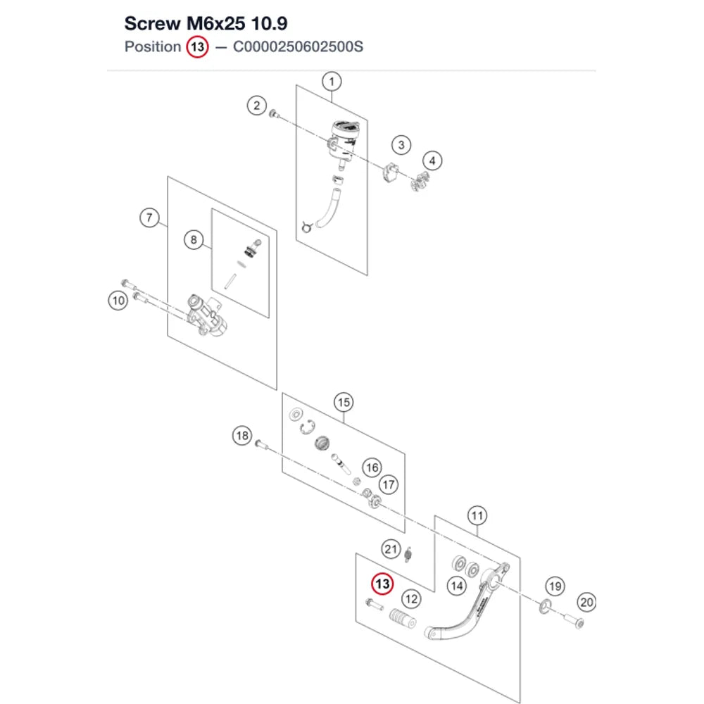 Screw M6x25 10.9