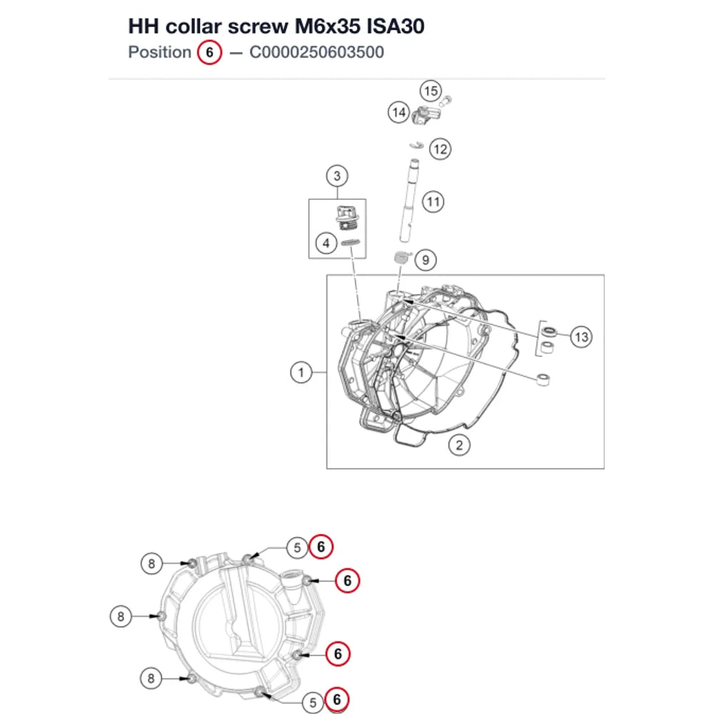 HH collar screw M6x35 ISA30