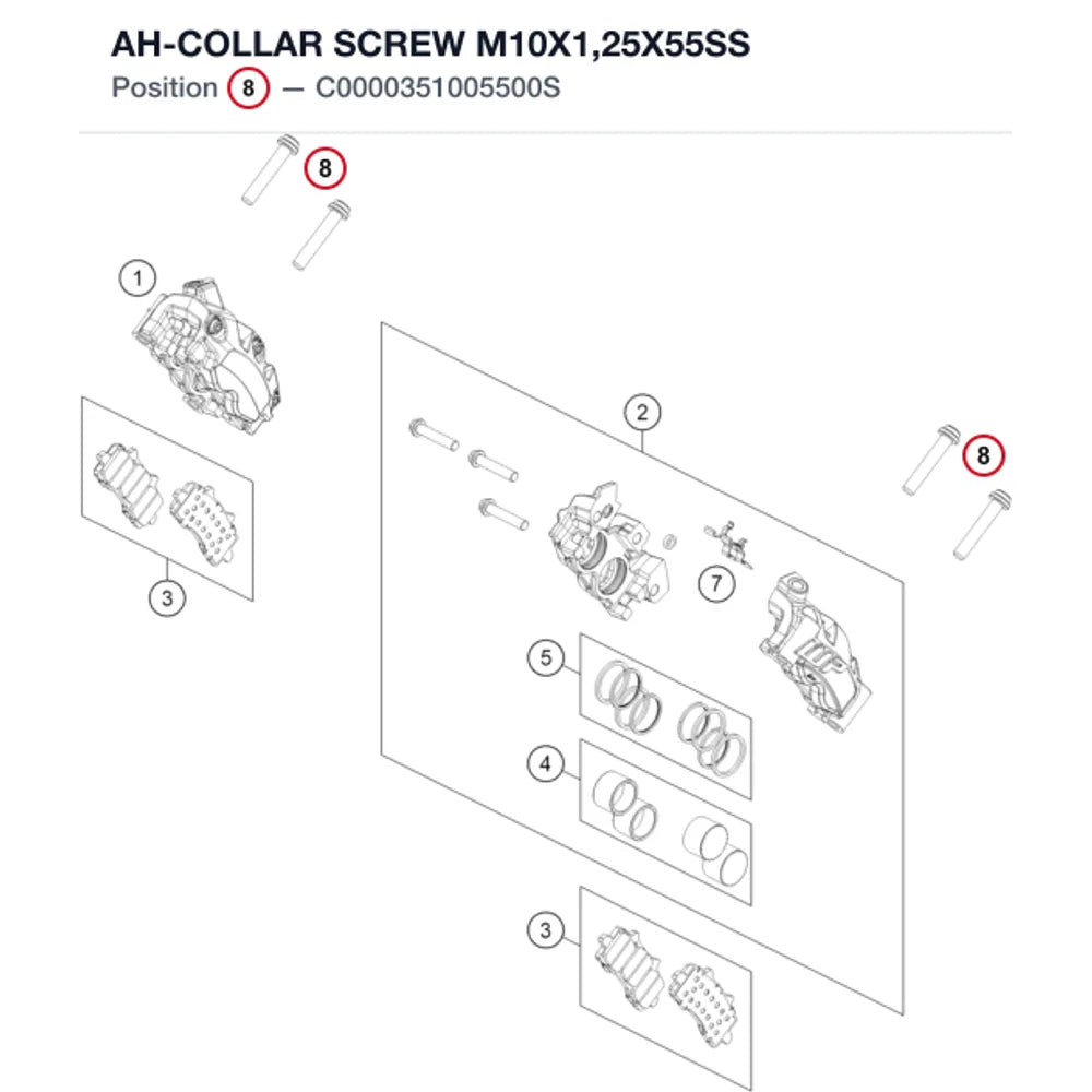 AH-COLLAR SCREW M10X1,25X55SS