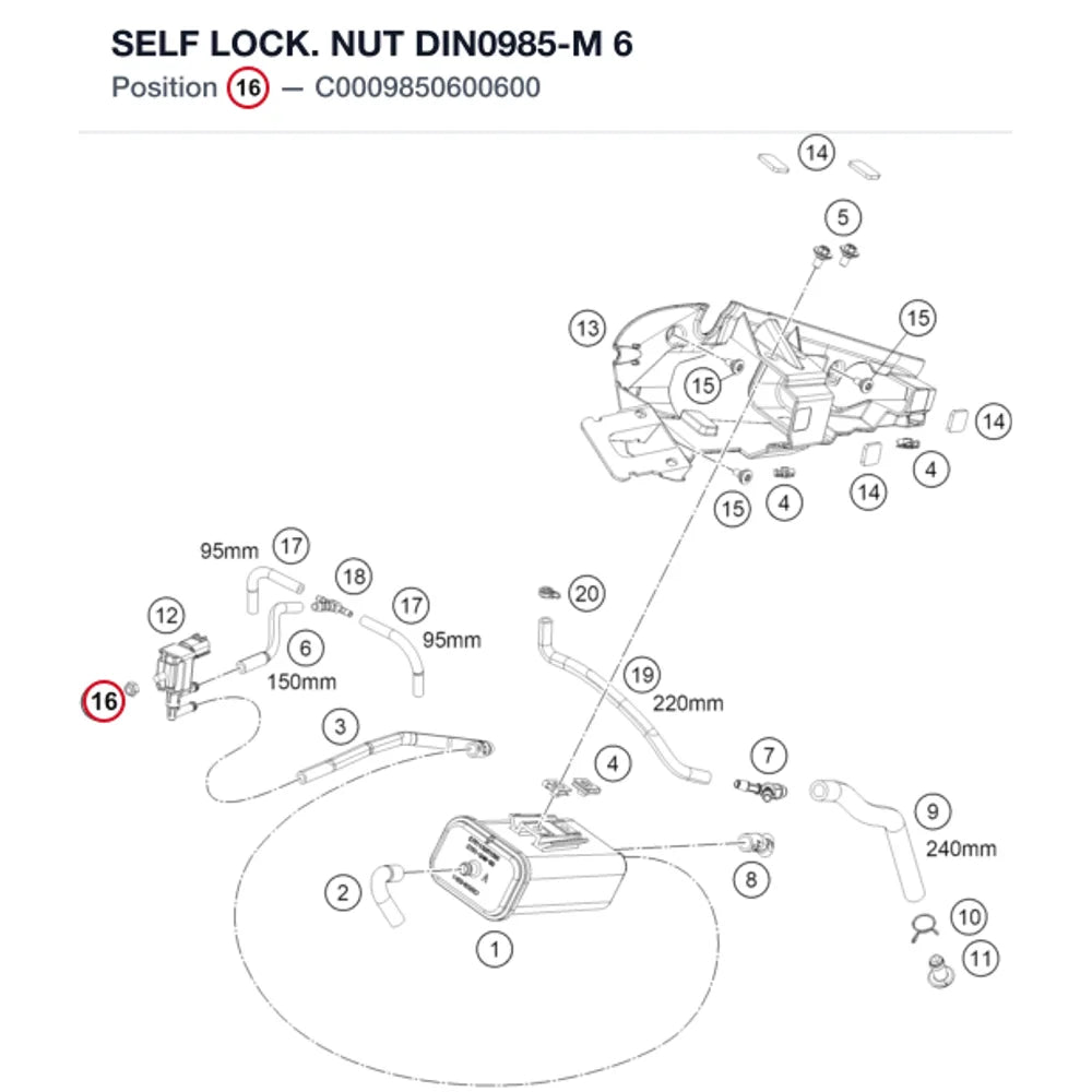 SELF LOCK. NUT DIN0985-M 6