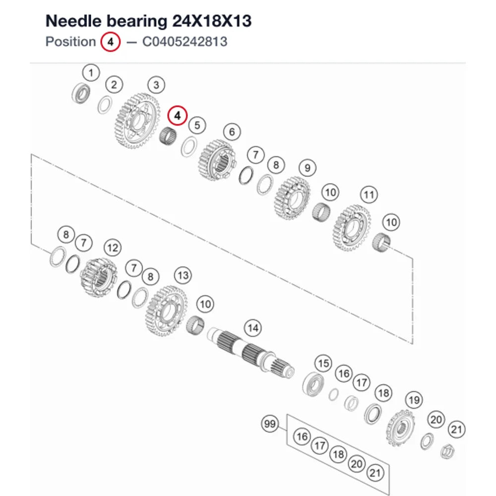 Needle bearing 24X18X13