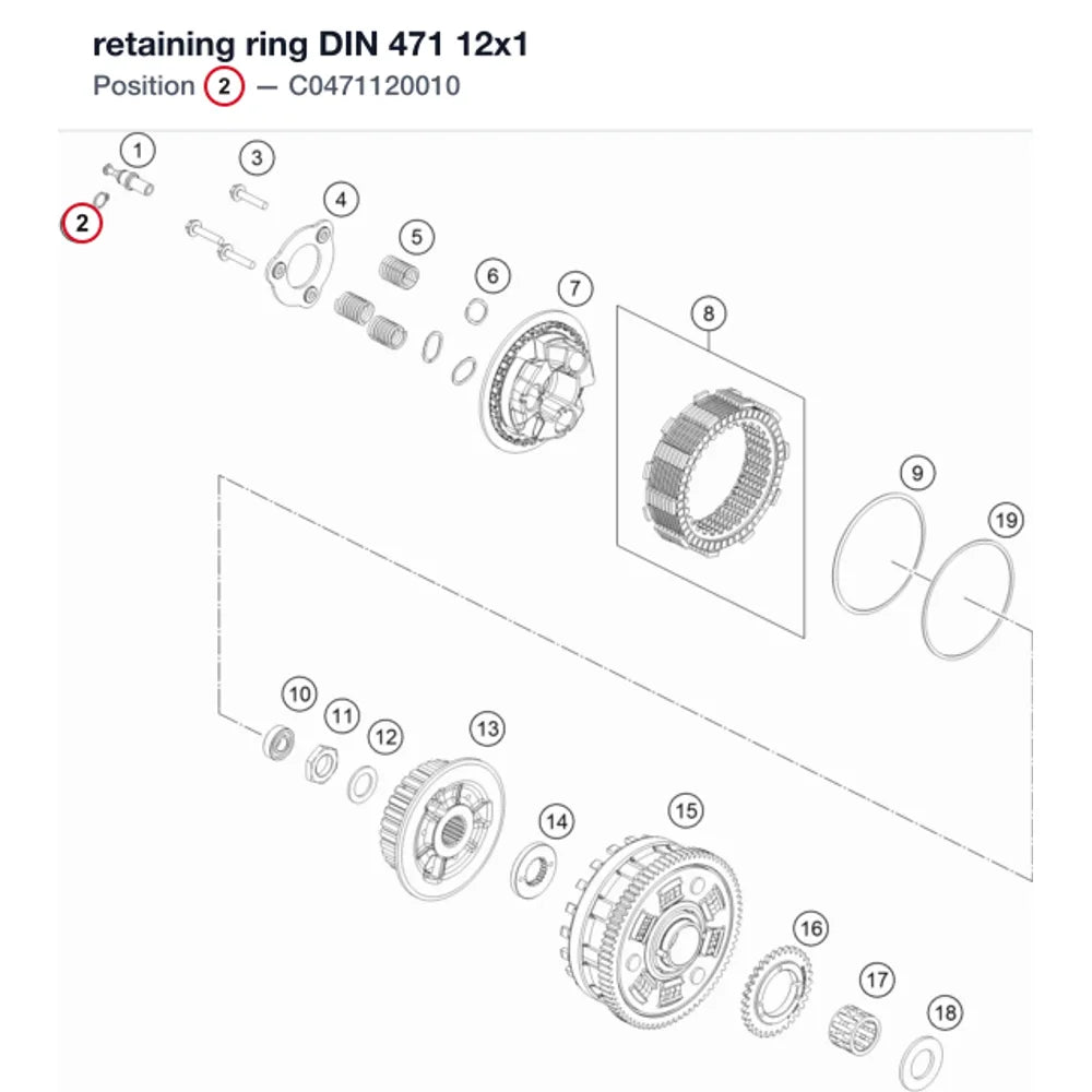 retaining ring DIN 471 12x1