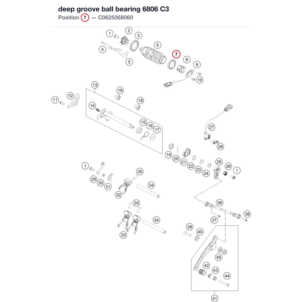 deep groove ball bearing 6806 C3