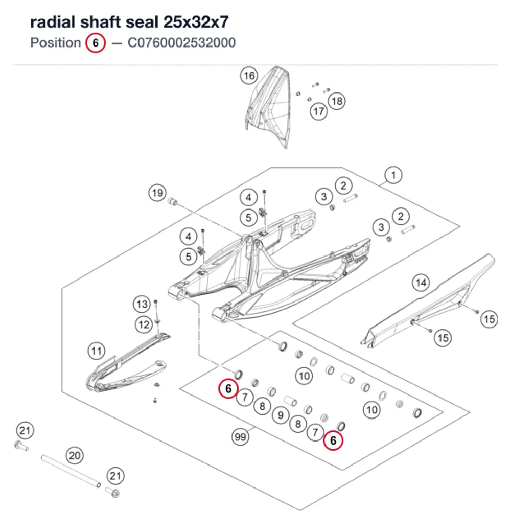 radial shaft seal 25x32x7