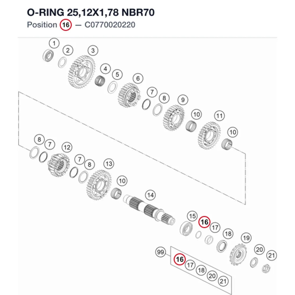 O-RING  25,12X1,78 NBR70