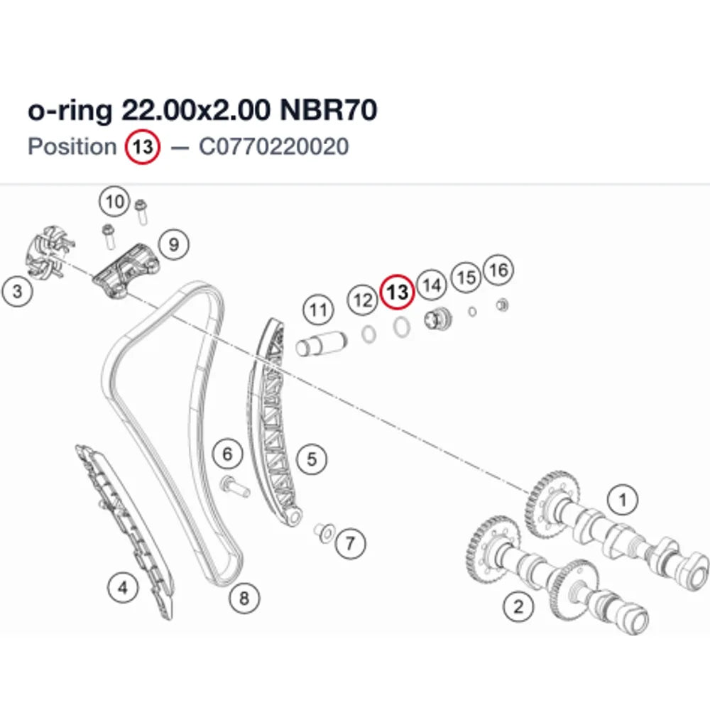 o-ring 22.00x2.00 NBR70