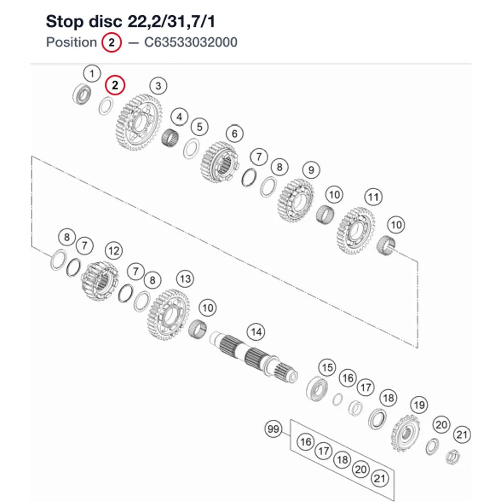 Stop disc 22,2/31,7/1