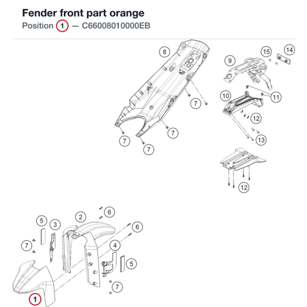 Fender front part orange