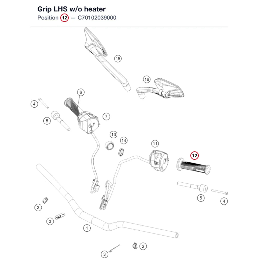 Grip LHS w/o heater