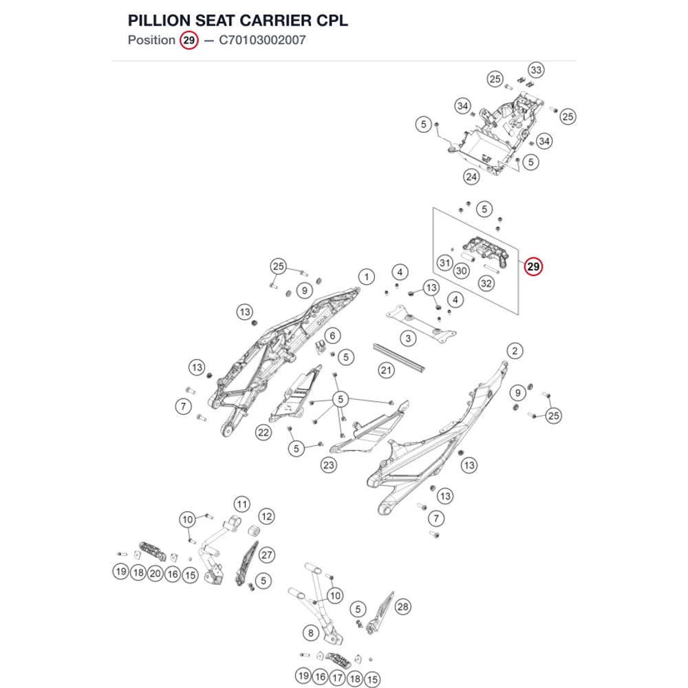 PILLION SEAT CARRIER CPL