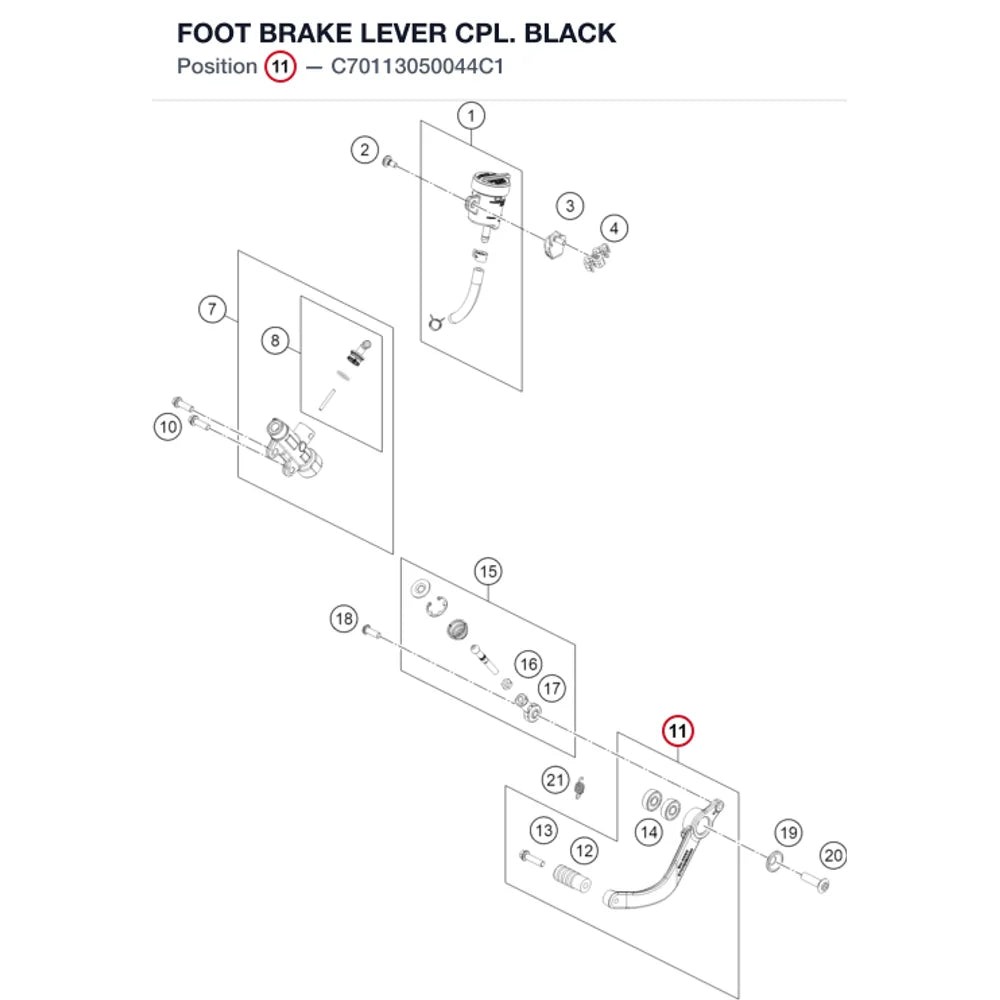 FOOT BRAKE LEVER CPL. BLACK