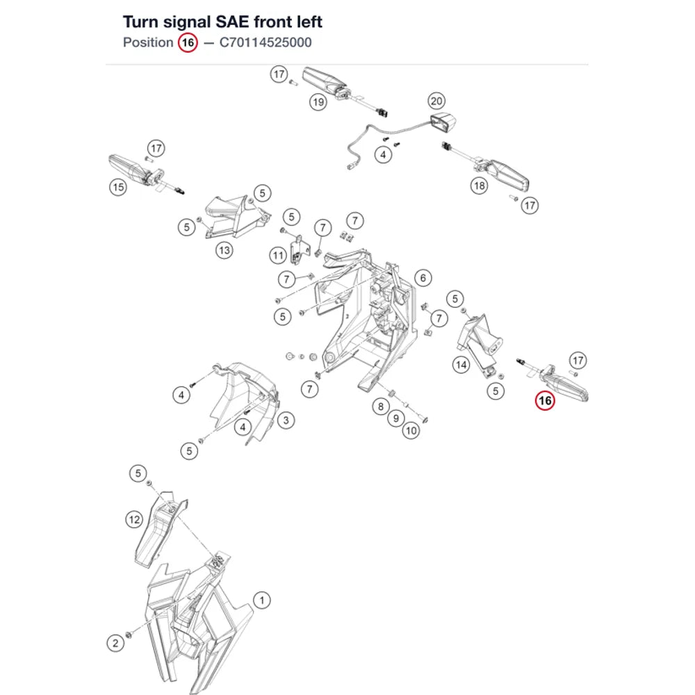 Turn signal SAE front left