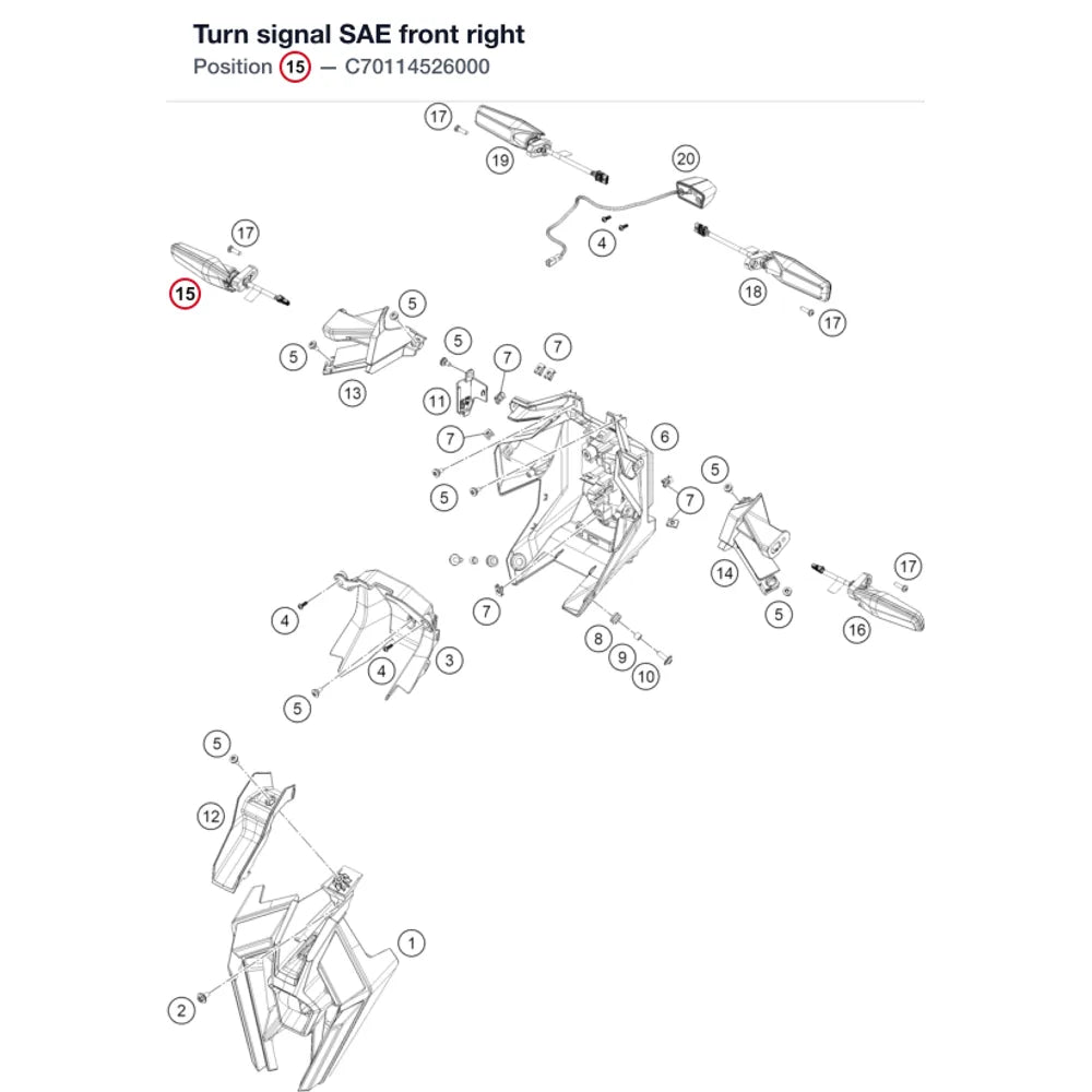 Turn signal SAE front right