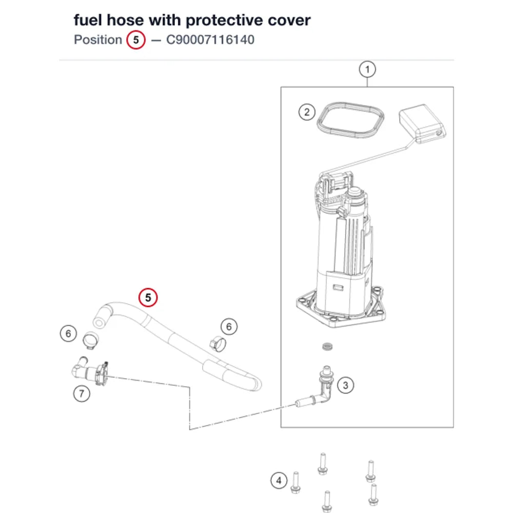 fuel hose with protective cover
