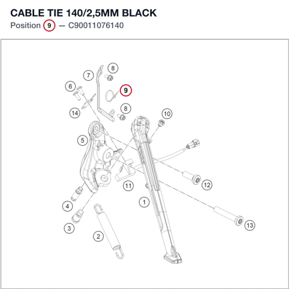 CABLE TIE 140/2,5MM BLACK
