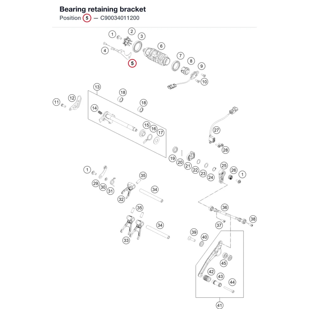 Bearing retaining bracket
