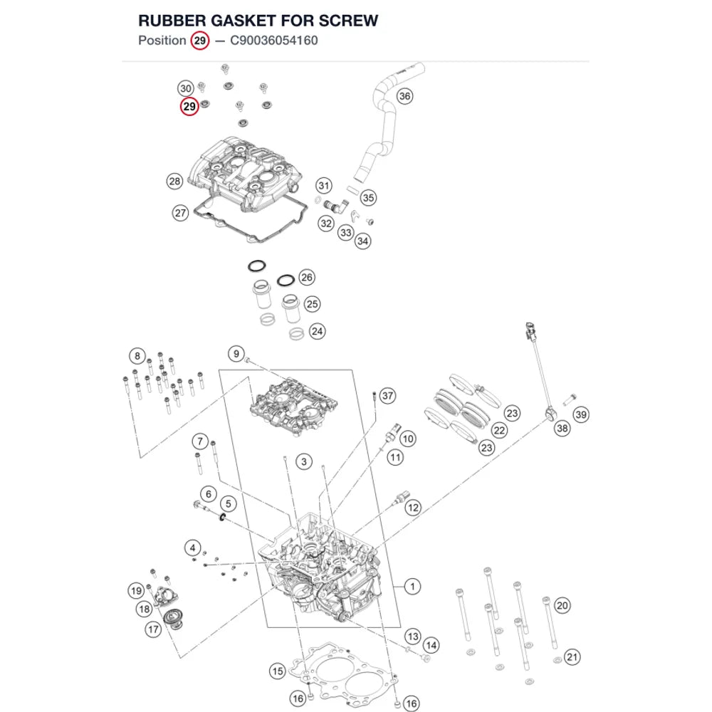 RUBBER GASKET FOR SCREW