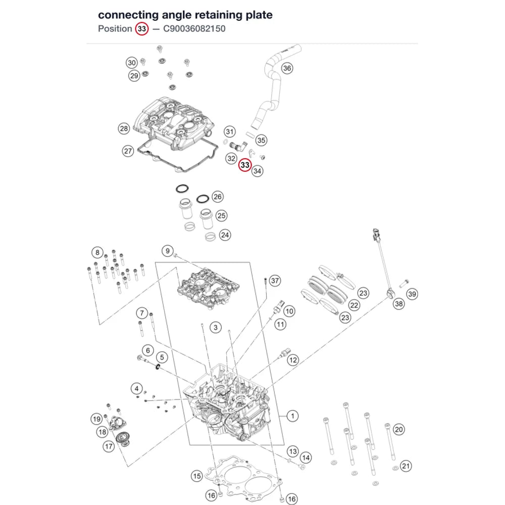 connecting angle retaining plate