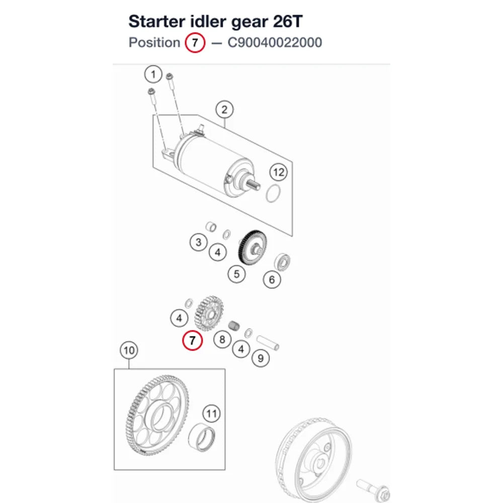 Starter idler gear 26T