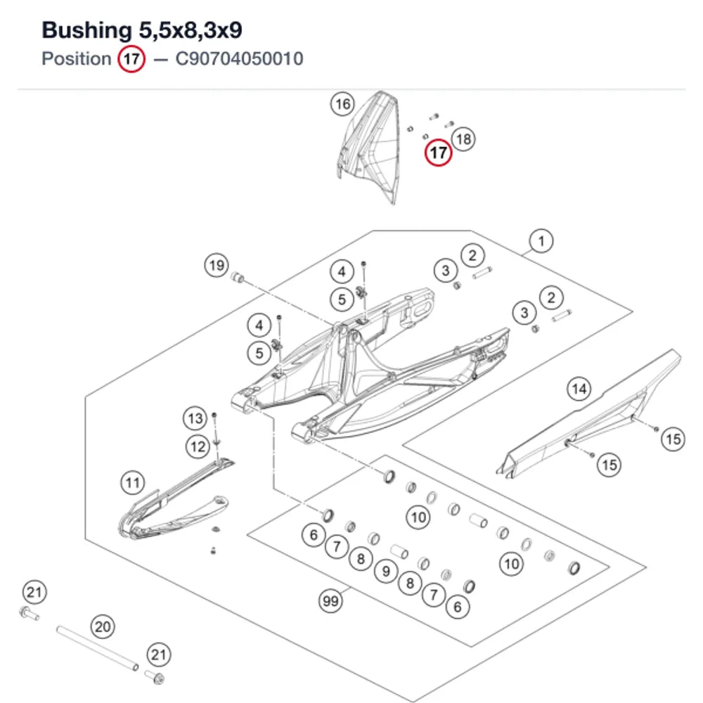 Bushing 5,5x8,3x9