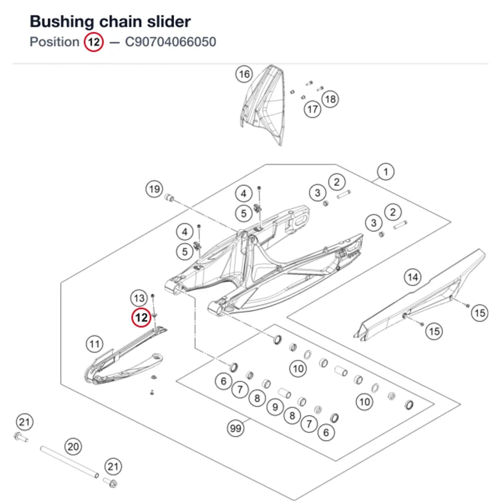 Bushing chain slider