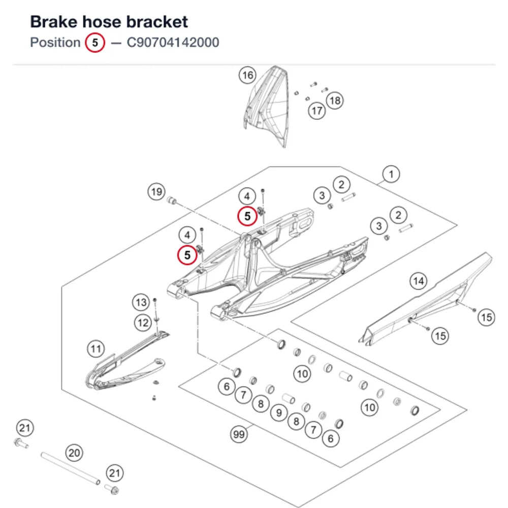 Brake hose bracket
