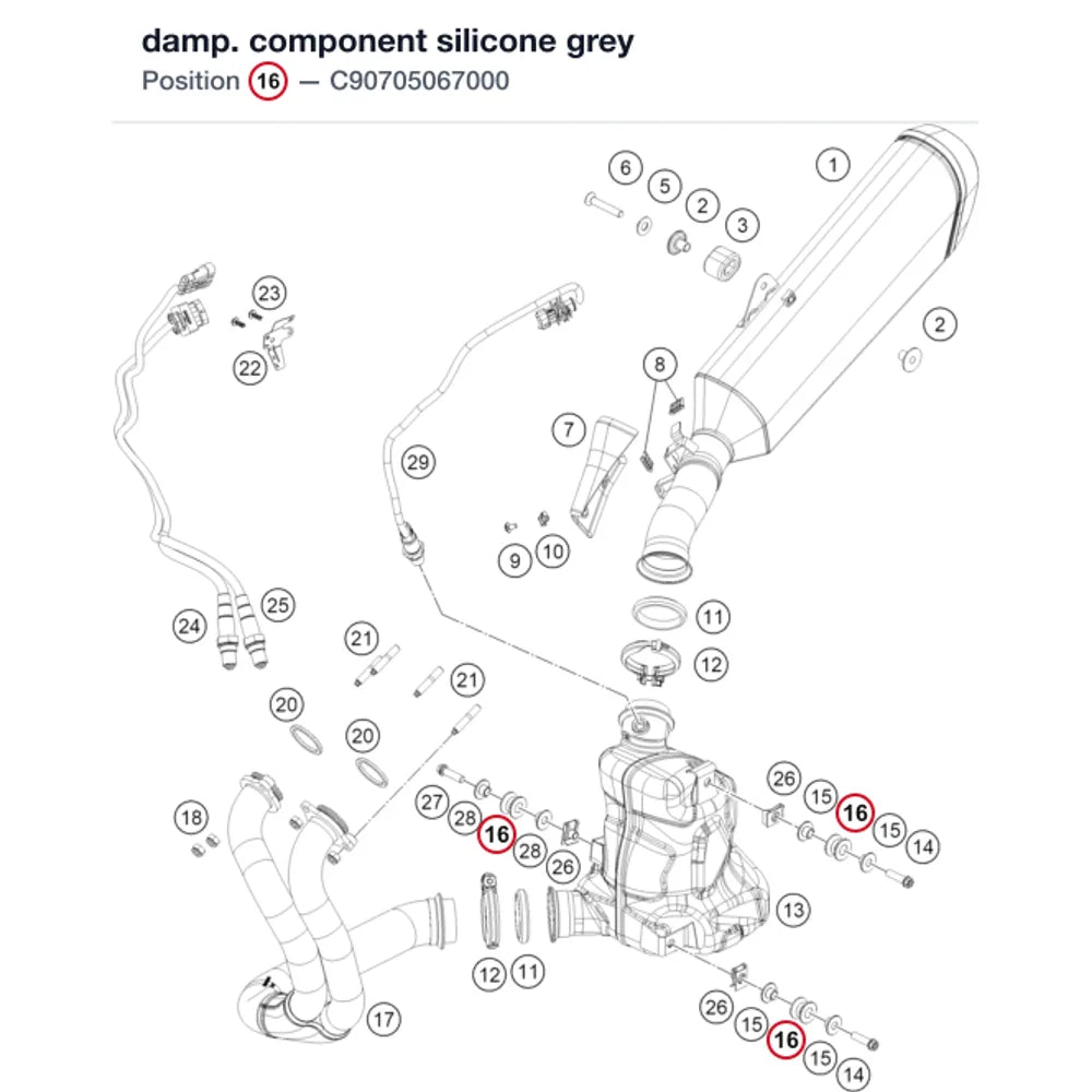 damp. component silicone grey