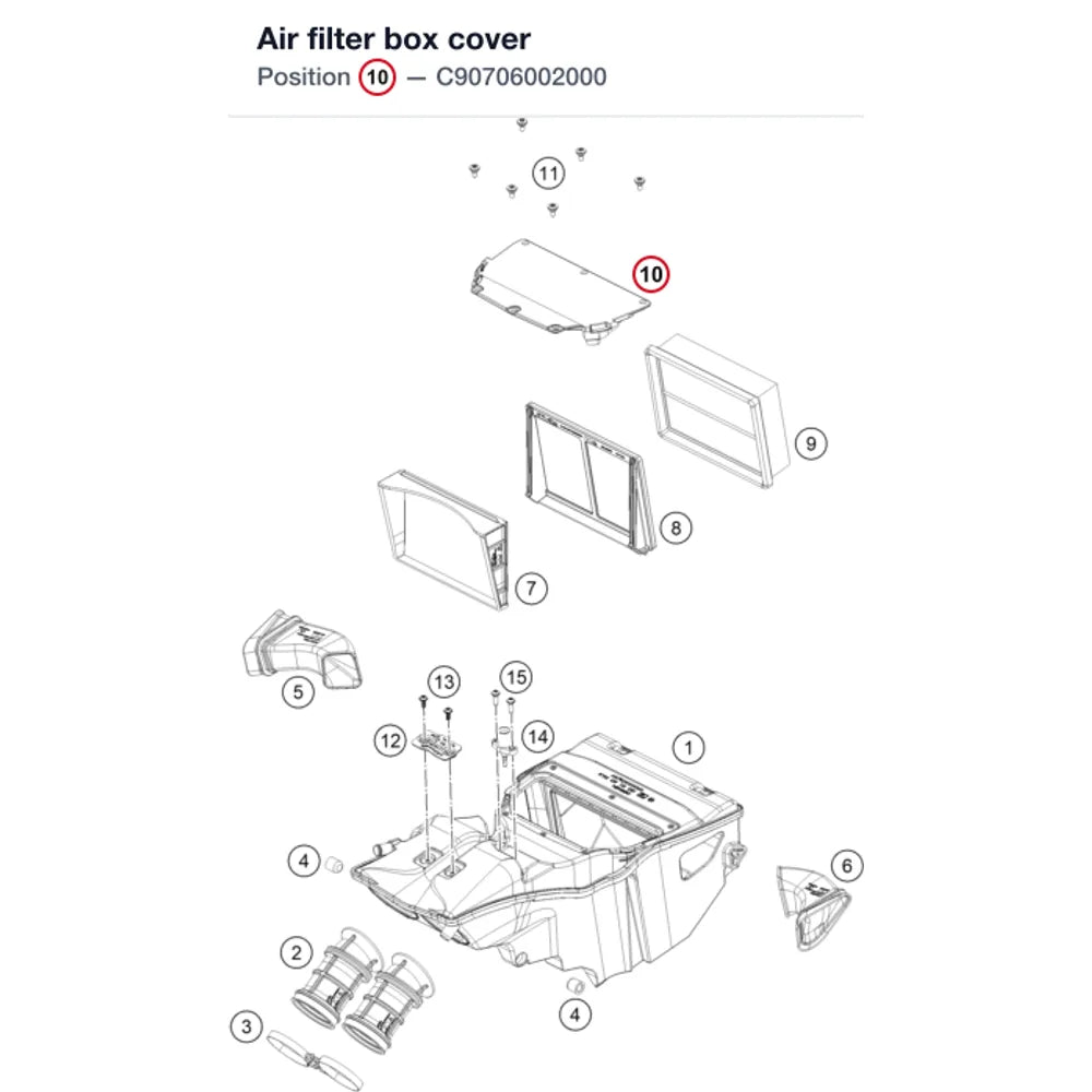 Air filter box cover